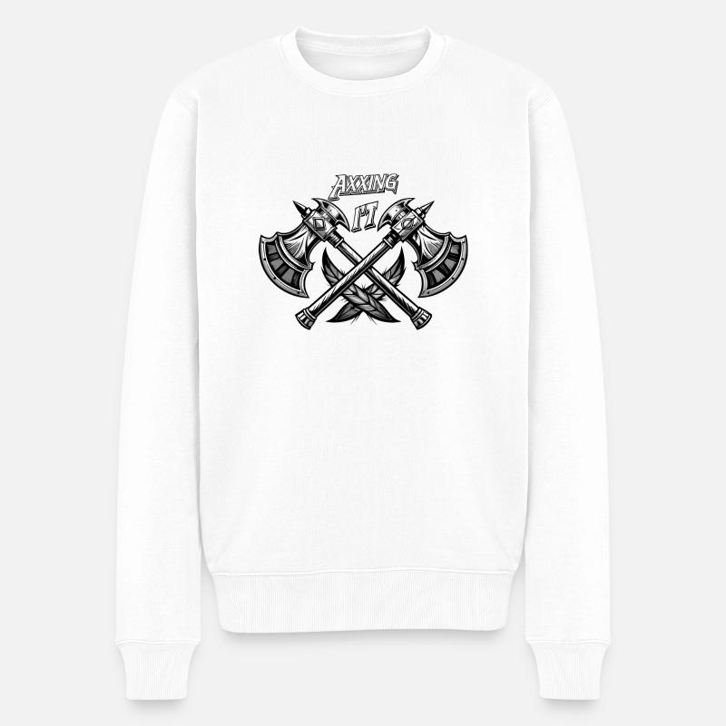 AXES, AXXING IT - Pull Premium bio Homme - blanc