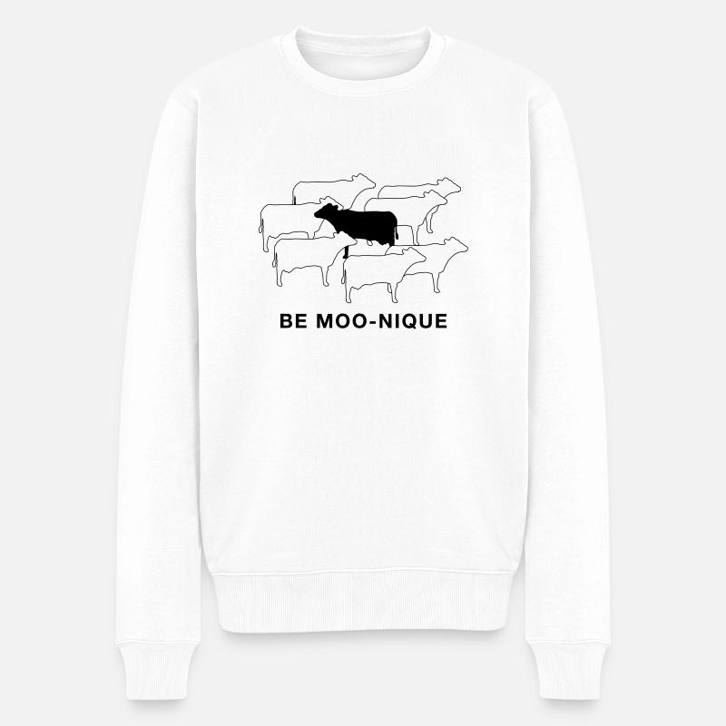 Sei Muh-nique - Männer Premium Bio Pullover - Weiß