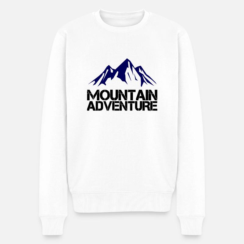 Mountain Adventure - Männer Premium Bio Pullover - Weiß