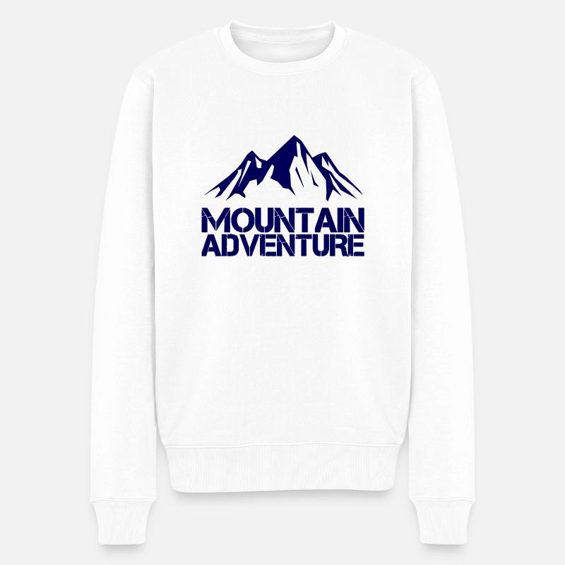 mountain adventure - Männer Premium Bio Pullover - Weiß