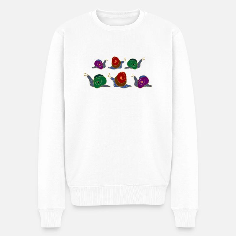 Escargots - Pull Premium bio Homme - blanc