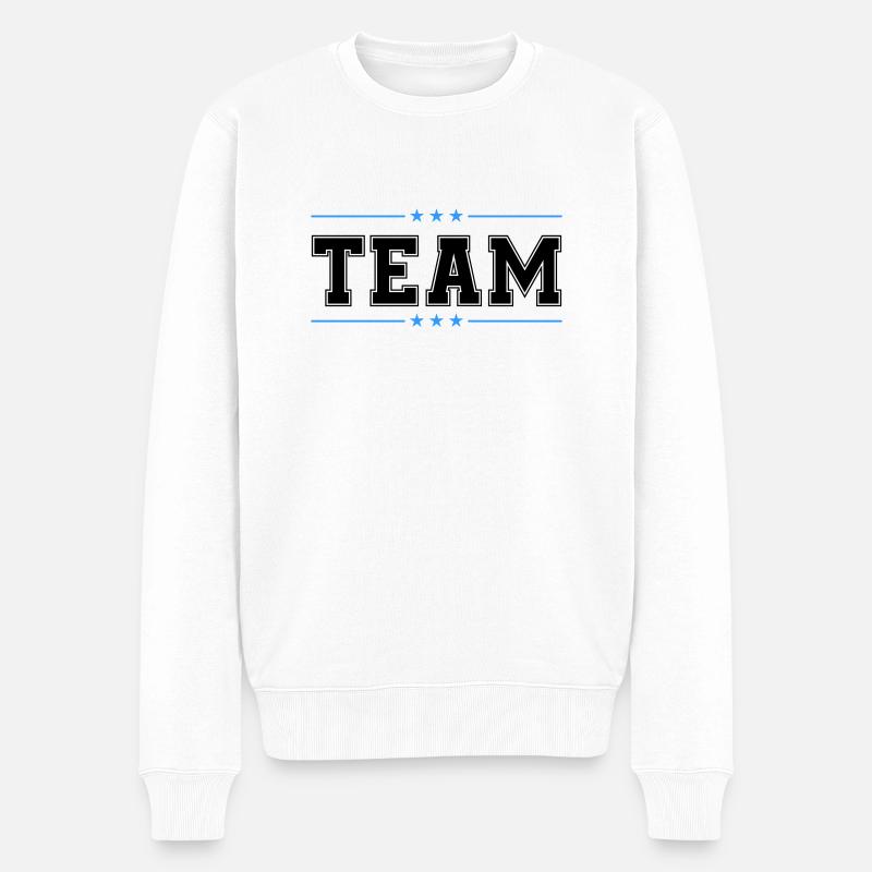 team 02 - Männer Premium Bio Pullover - Weiß
