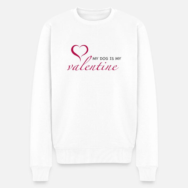 Mon chien est mon Valentin - Pull Premium bio Homme - blanc