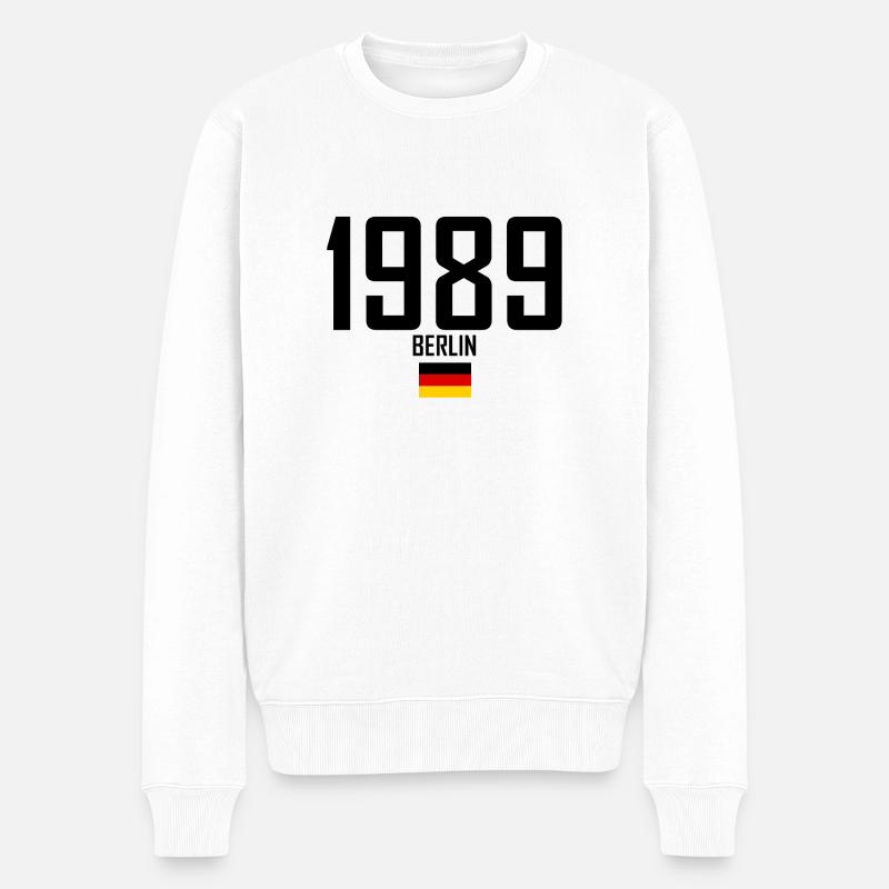 Berlin 1989, symbole de paix - Pull Premium bio Homme - blanc