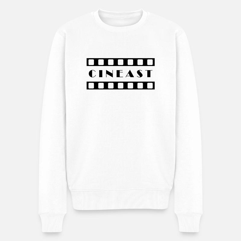 Cineast - Männer Premium Bio Pullover - Weiß