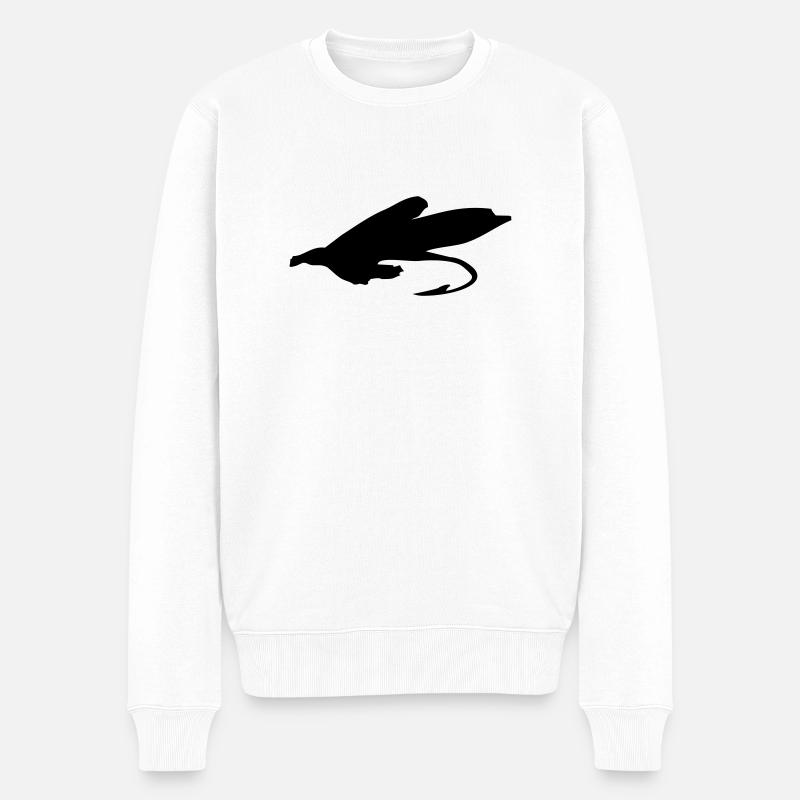 fluga_02 - Männer Premium Bio Pullover - Weiß