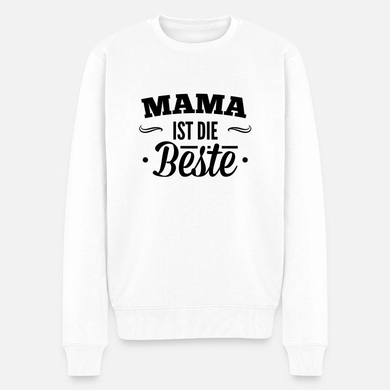 Mama ist der beste - Männer Premium Bio Pullover - Weiß