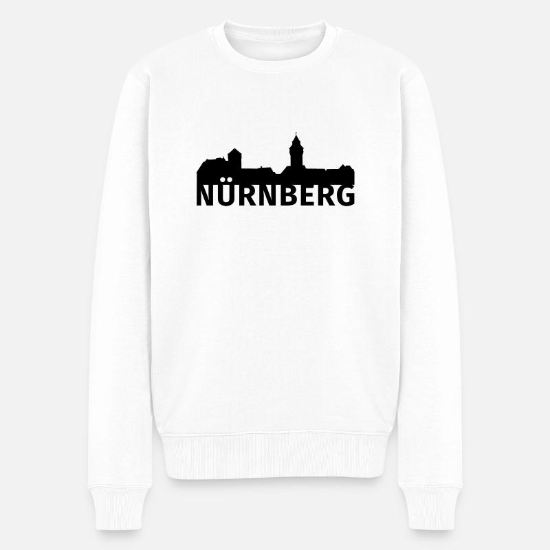 Nürnberg - Männer Premium Bio Pullover - Weiß