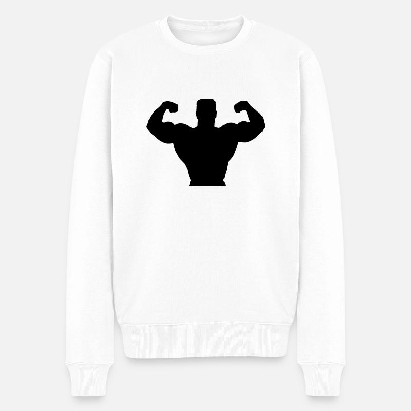 muscles_2 - Pull Premium bio Homme - blanc