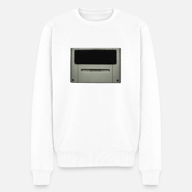 Spielekonsole Kartusche - Männer Premium Bio Pullover - Weiß
