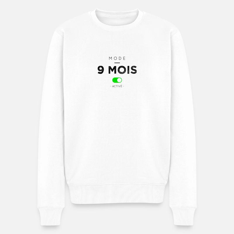 Mode 9 mois activé - Pull Premium bio Homme - blanc