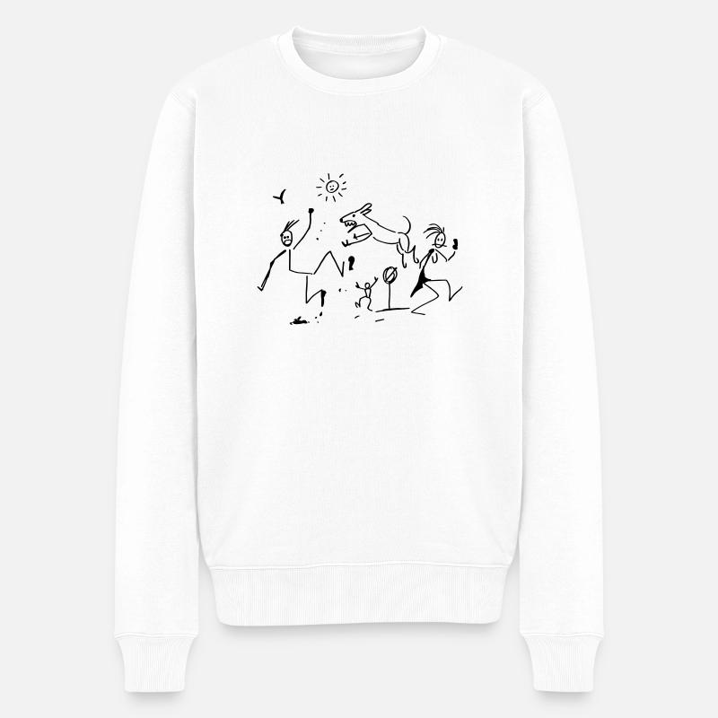 Art abstrait - Pull Premium bio Homme - blanc