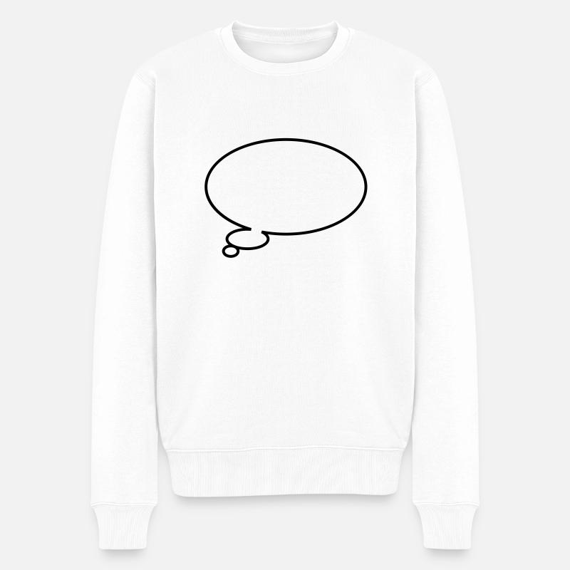 Thinking bubble - Männer Premium Bio Pullover - Weiß