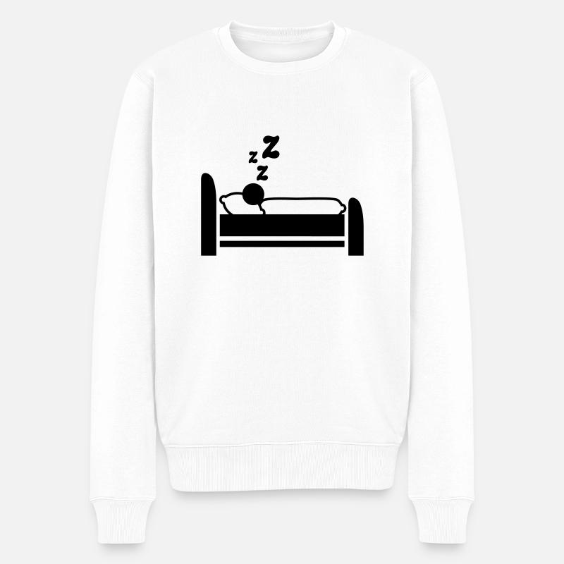 bett_1_f1 - Männer Premium Bio Pullover - Weiß
