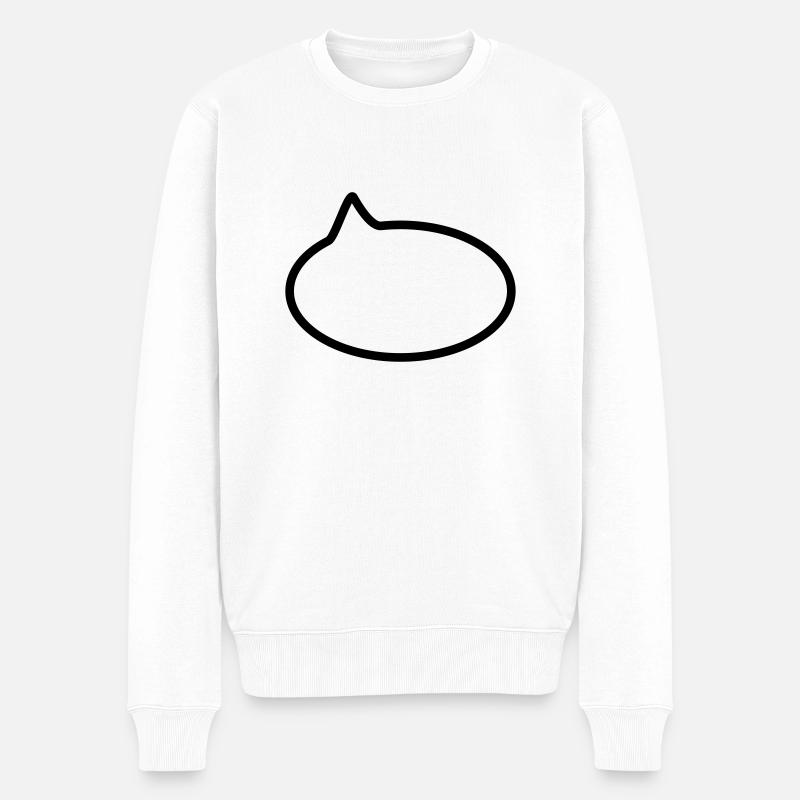Ballon / / dessin animé / / dire / / déclaration - Pull Premium bio Homme - blanc