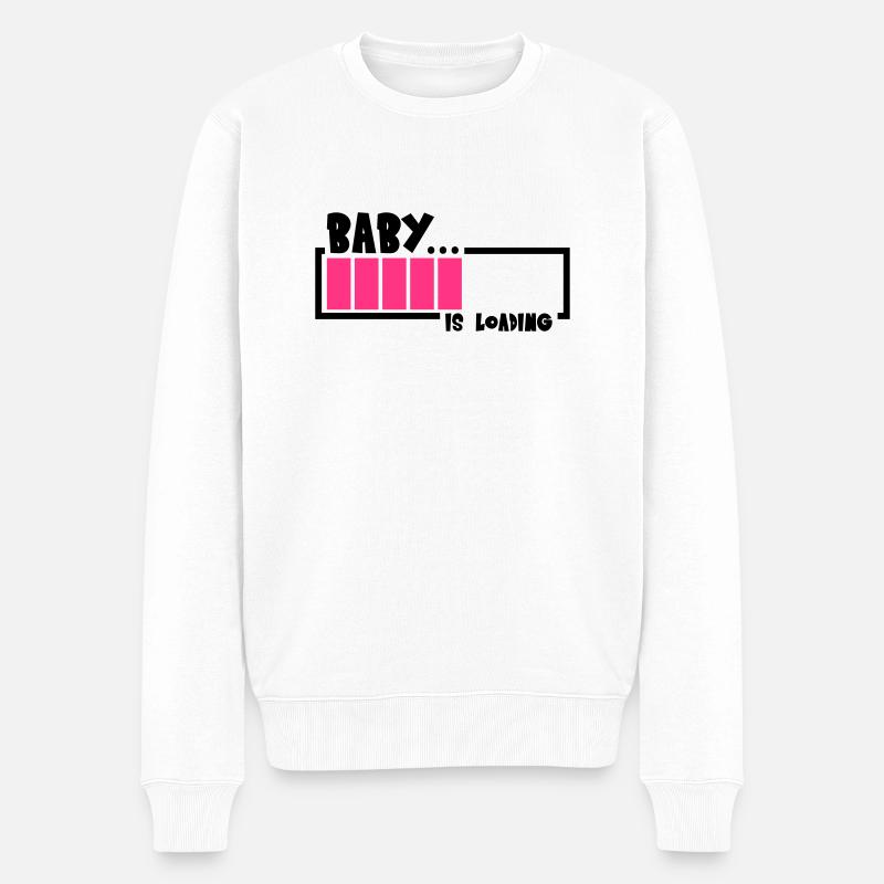 Baby Is Loading Design - Pull Premium bio Homme - blanc
