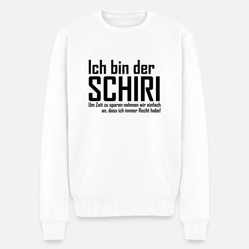 Schiri - Männer Premium Bio Pullover - Weiß