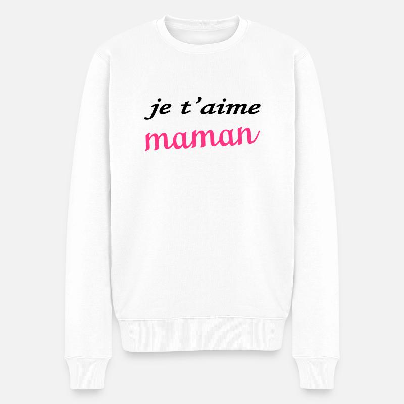 Je t'aime maman - Pull Premium bio Homme - blanc