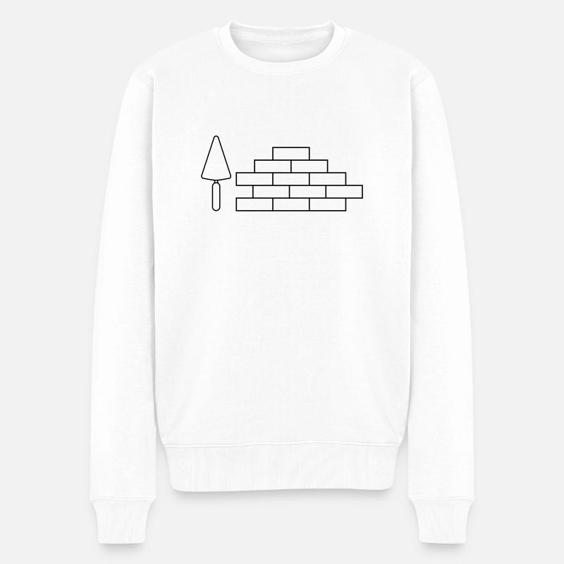 Maurer - Männer Premium Bio Pullover - Weiß