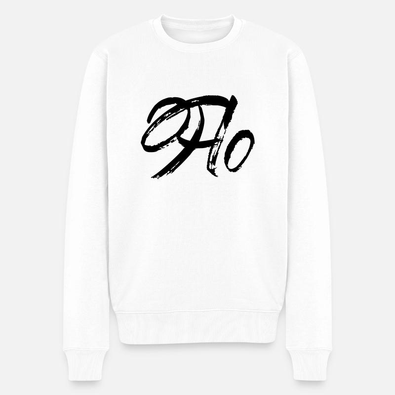 Flo - Männer Premium Bio Pullover - Weiß