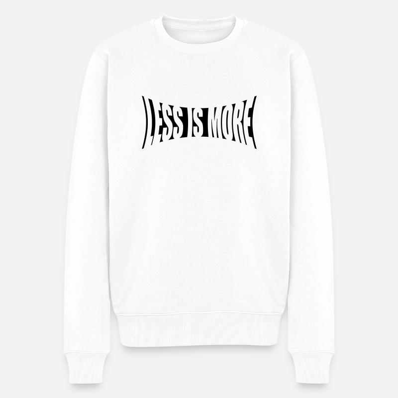 Spruch Logo Minimalismus - Männer Premium Bio Pullover - Weiß