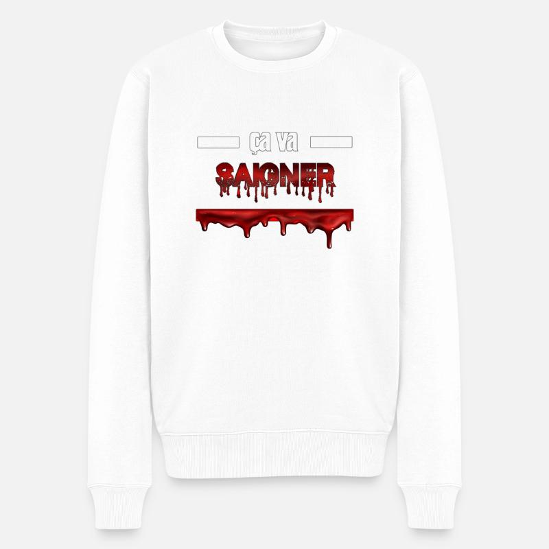 ça va saigner - Pull Premium bio Homme - blanc