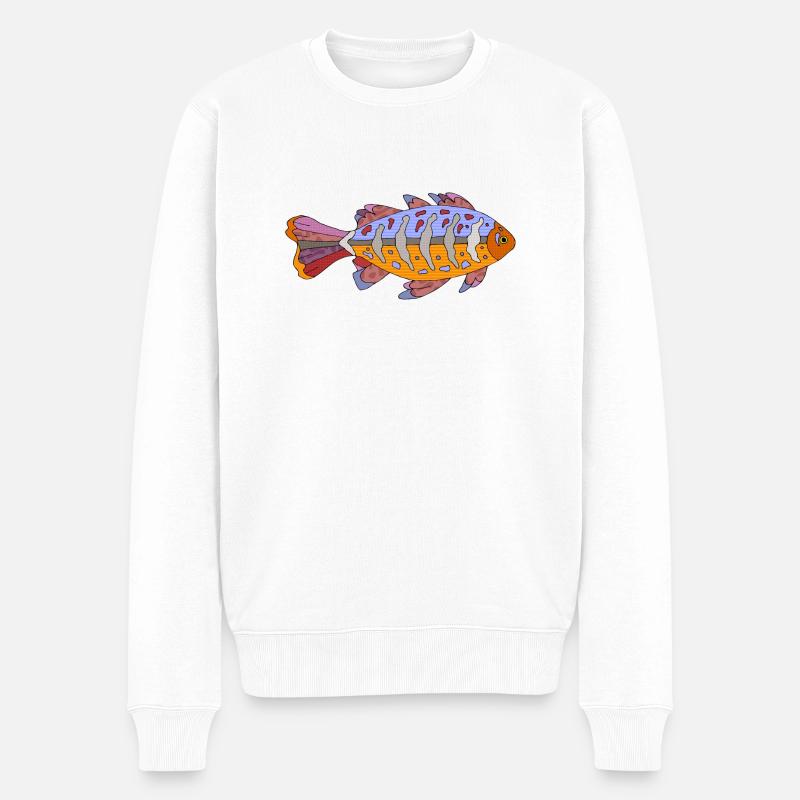 Poisson - Pull Premium bio Homme - blanc