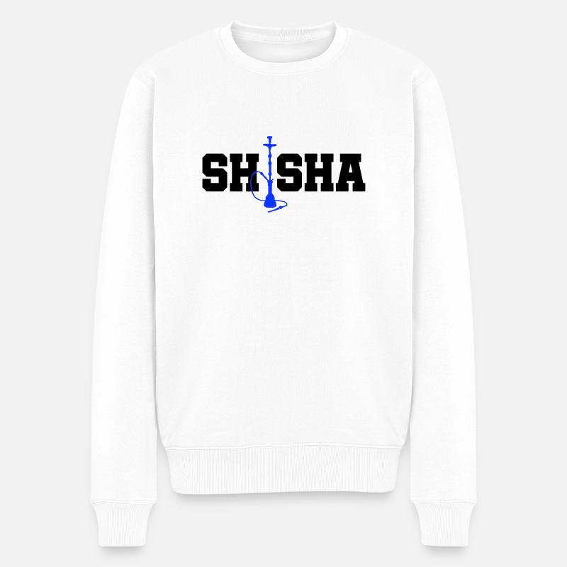 shisha - Männer Premium Bio Pullover - Weiß