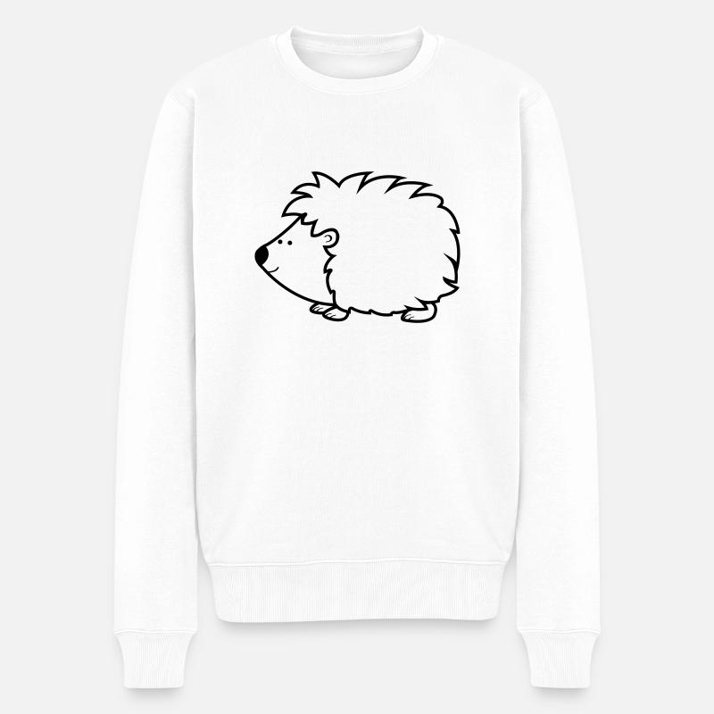 igel - Männer Premium Bio Pullover - Weiß