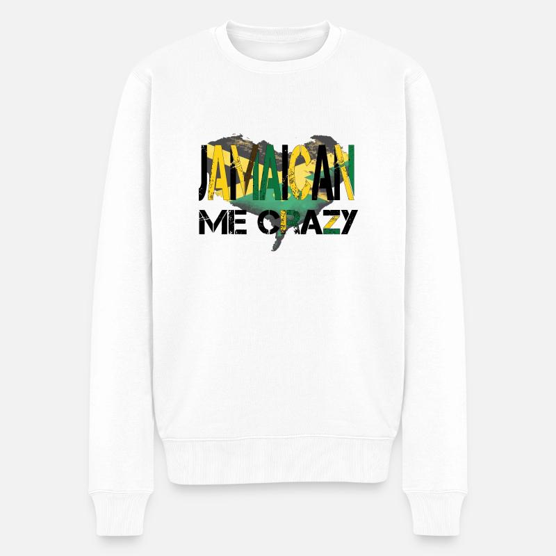 JAMAIKA - Männer Premium Bio Pullover - Weiß