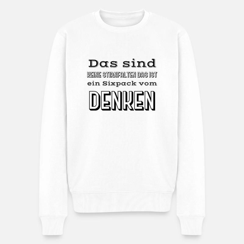 Pensée Rides Dictons - Pull Premium bio Homme - blanc