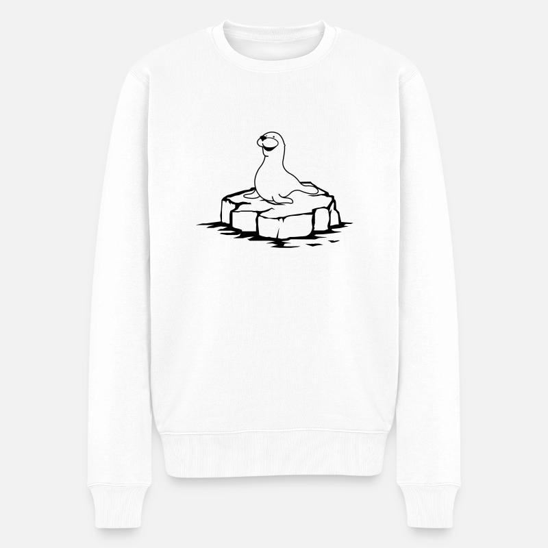 Sceau sur glace - Pull Premium bio Homme - blanc