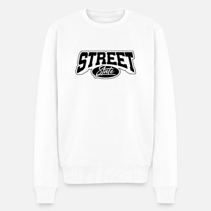 État de la rue B - Pull Premium bio Homme - blanc