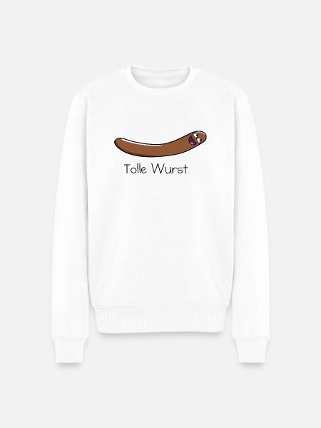 Tolle Wurst. - Männer Premium Bio Pullover - Weiß