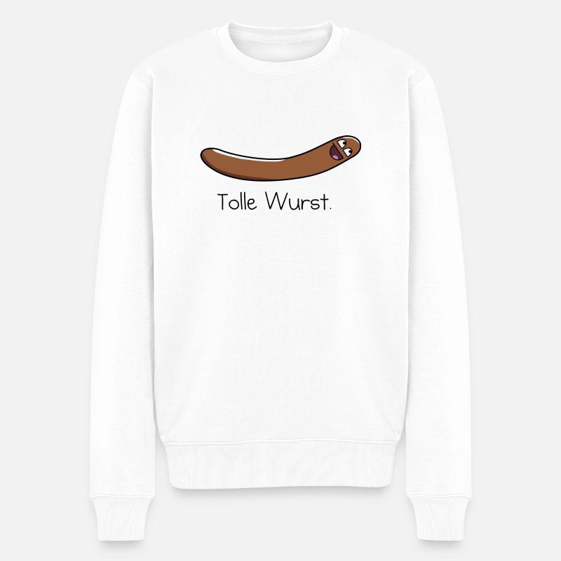 Tolle Wurst. - Männer Premium Bio Pullover - Weiß