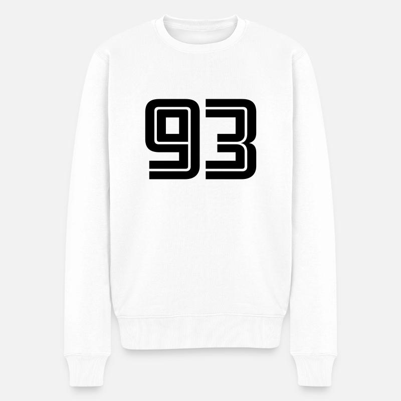 93 - Männer Premium Bio Pullover - Weiß