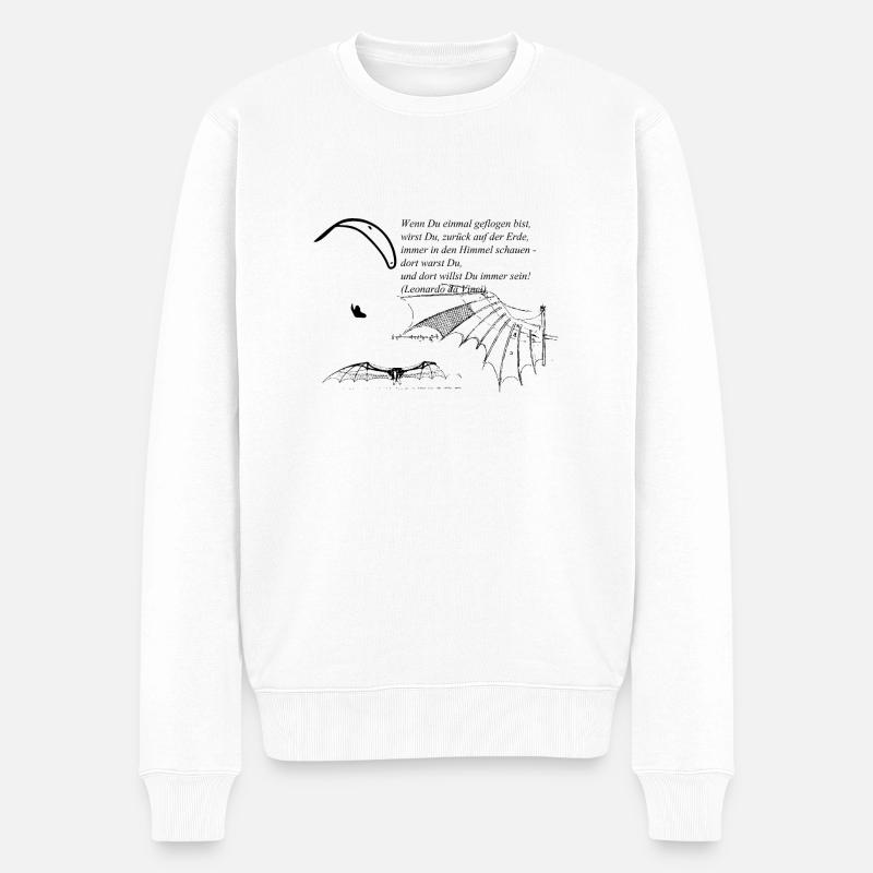 davinci - Männer Premium Bio Pullover - Weiß