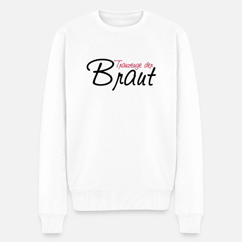 trauzeuge_der_braut - Männer Premium Bio Pullover - Weiß