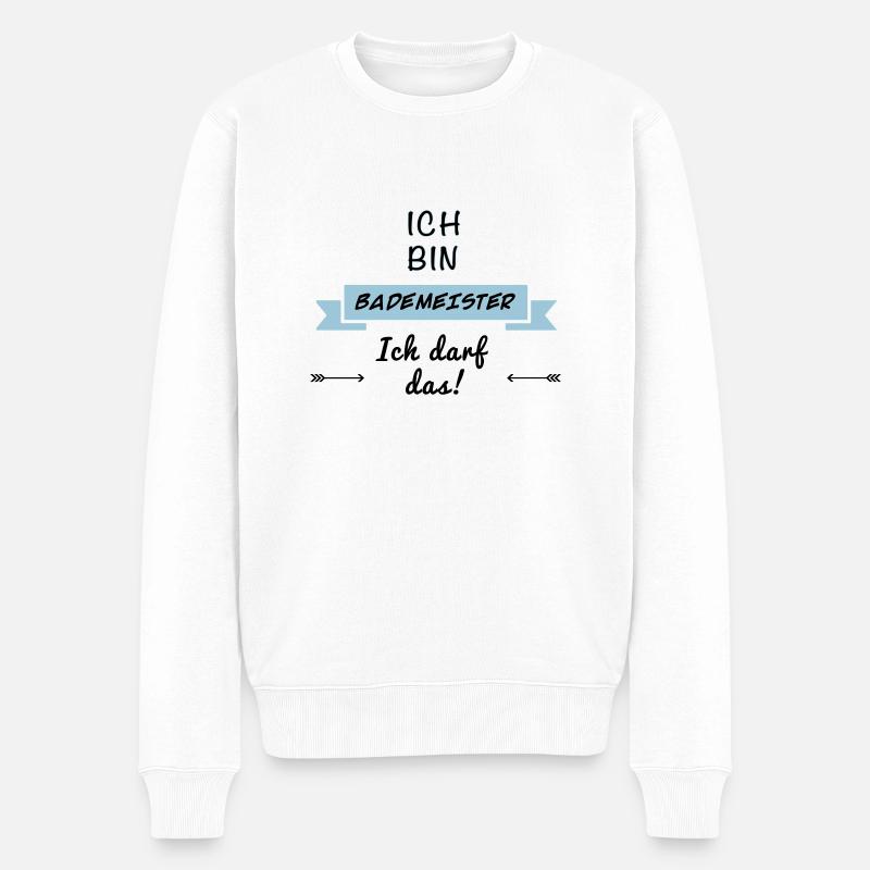 bademeister tshirt - Männer Premium Bio Pullover - Weiß