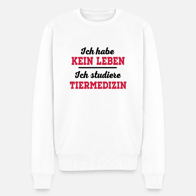 Tiermedizin - Männer Premium Bio Pullover - Weiß