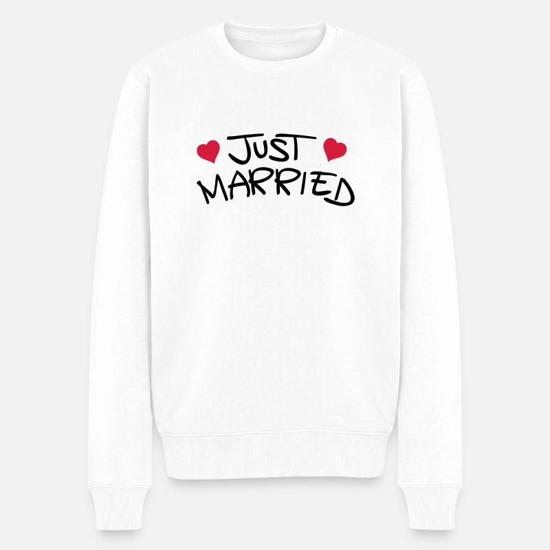 just_married_1__f2 - Pull Premium bio Homme - blanc