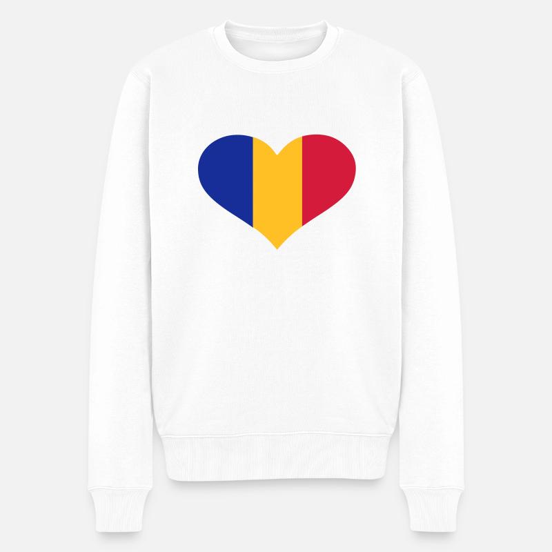 Moldawien - Männer Premium Bio Pullover - Weiß