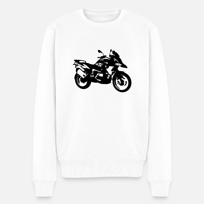 R1250 GS_einfarbig - Männer Premium Bio Pullover - Weiß