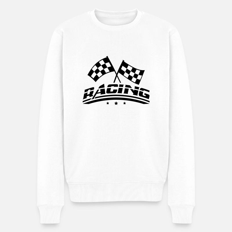 racing_di1 - Pull Premium bio Homme - blanc
