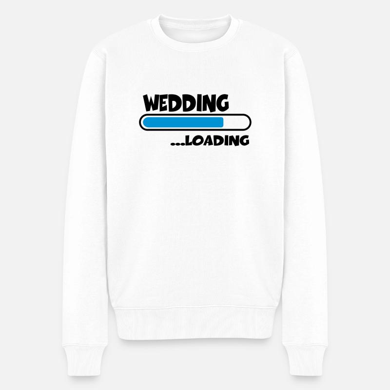 Wedding loading - Pull Premium bio Homme - blanc