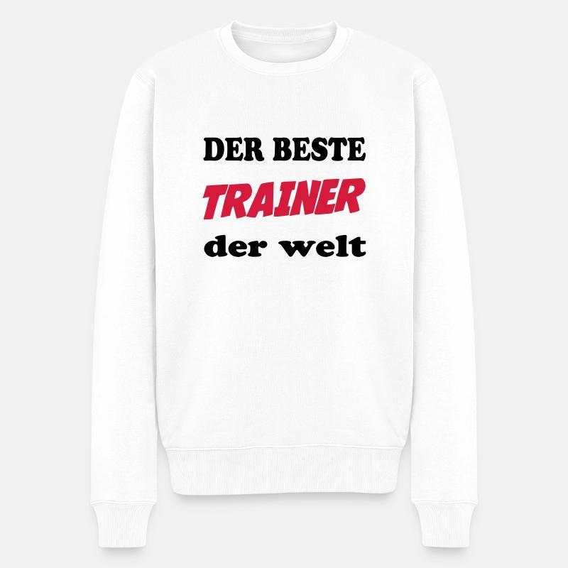 Der beste trainer der welt - Pull Premium bio Homme - blanc