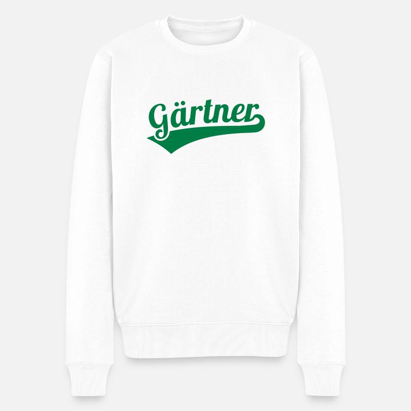 Gärtner - Männer Premium Bio Pullover - Weiß