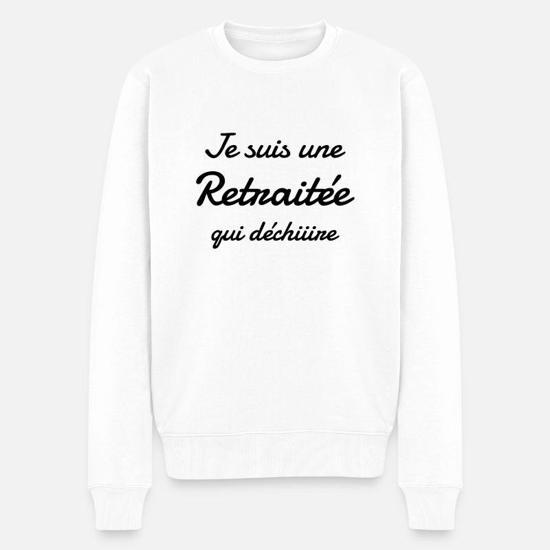 Ruhestand / Rentner / Rentnerin / Rente - Männer Premium Bio Pullover - Weiß
