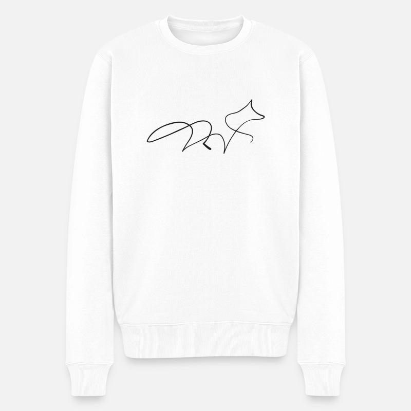 Fuchs - Männer Premium Bio Pullover - Weiß