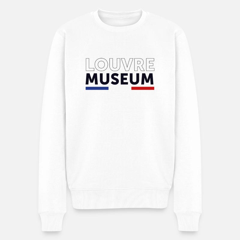 Musée du Louvre Paris - Pull Premium bio Homme - blanc